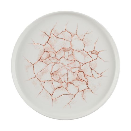Churchill Studio Prints Kintsugi Walled Plates Coral 260mm
