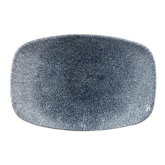 Churchill Studio Prints Raku Rectangular Plate Topaz Blue 237mm