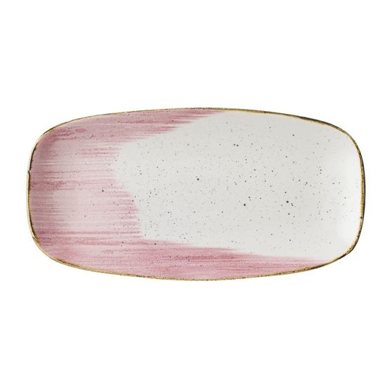 Churchill Stonecast Accents Petal Pink Chefs Oblong Plate 287 x 152mm
