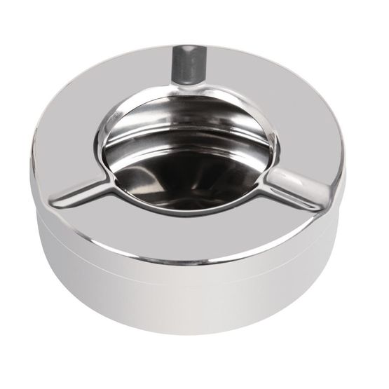 Olympia Stainless Steel Windproof Ashtray 90mm