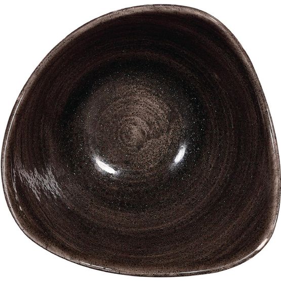 Churchill Stonecast Patina Triangular Bowls Black 153mm