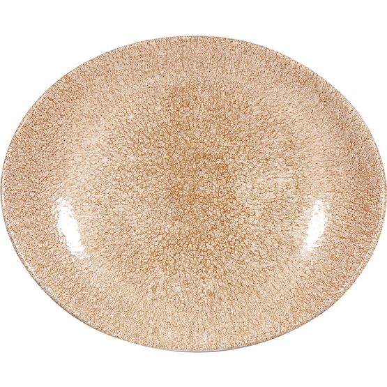 Churchill Studio Prints Raku Oval Coupe Plate Garnet Orange 270mm