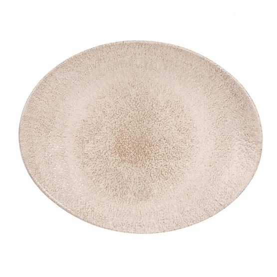 Churchill Studio Prints Raku Oval Coupe Plates Agate Grey 317mm