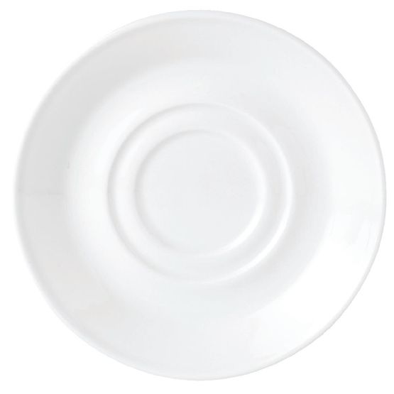 Steelite Simplicity White Low Empire Small Saucers Double Well 117mm