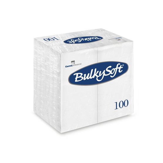 Bulkysoft 40cm 2ply White Napkins 8 fold (Redifold)