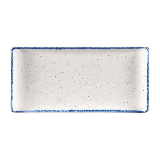Churchill Stonecast Hints Rectangular Plates Indigo Blue 145 x 300mm