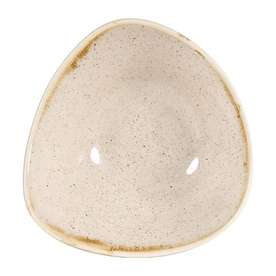Churchill Stonecast Triangular Bowls Nutmeg Cream 153mm