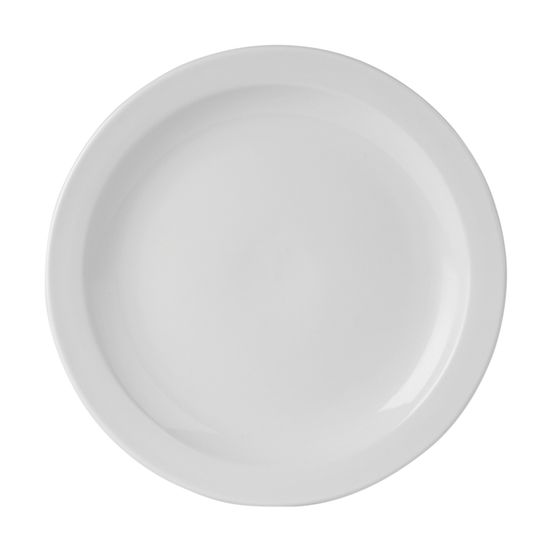 Simply Tableware White Narrow Rim 25.5cm / 10" Plate EC1003