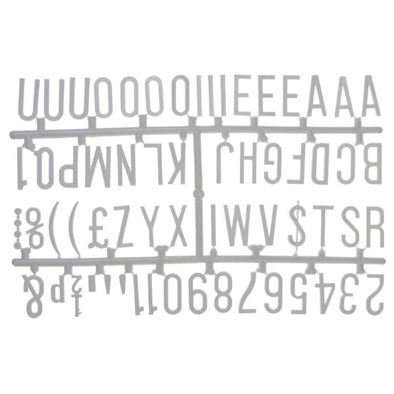 Beaumont 31mm Letter Set (390 characters) White